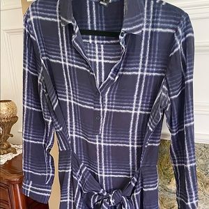 Club Monaco silk tie front shirt dress size 6